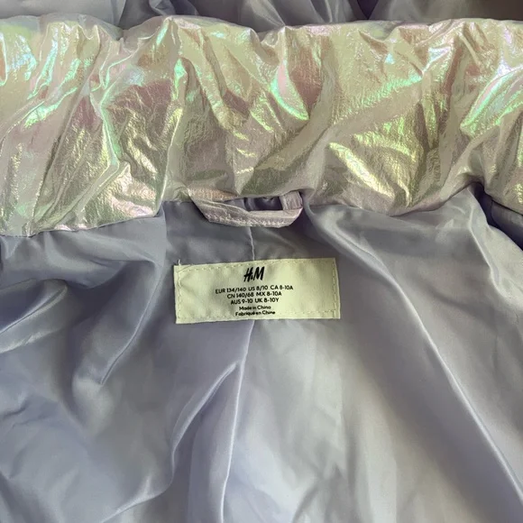 H & M Girls Iridescent Puffer Jacket